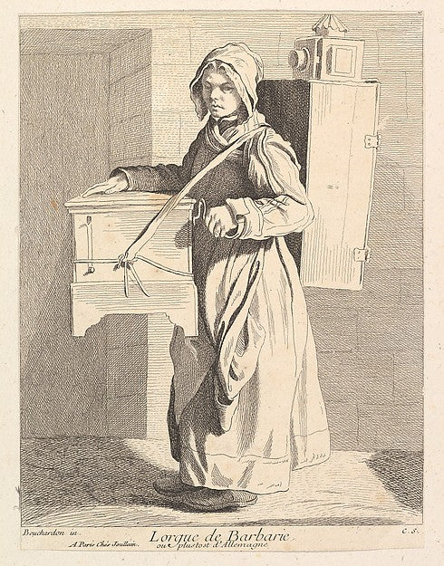 Organ Grinder 1737-Anne Claude Philippe de Tubières, comte de ,16x12"(A3)Poster