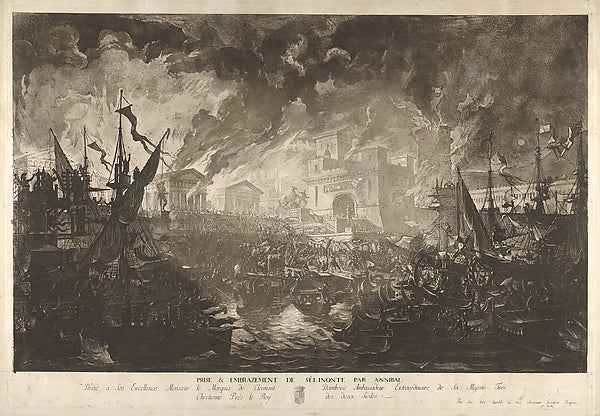 The Capture of Selinus by Hannibal n.d.-Louis Jean Desprez, Poster Print