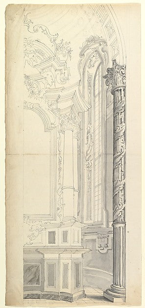 Halved Design for an Altar in a Chapel 1700–1780-Anonymous,It,  Poster Print Wall Art
