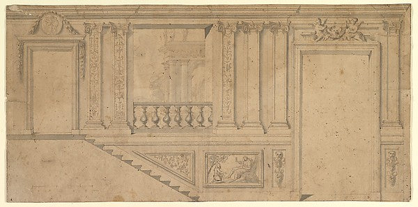 Design for Interior Wall Decoration 1700–1780-Anonymous,Itali,  Poster Print Wall Art