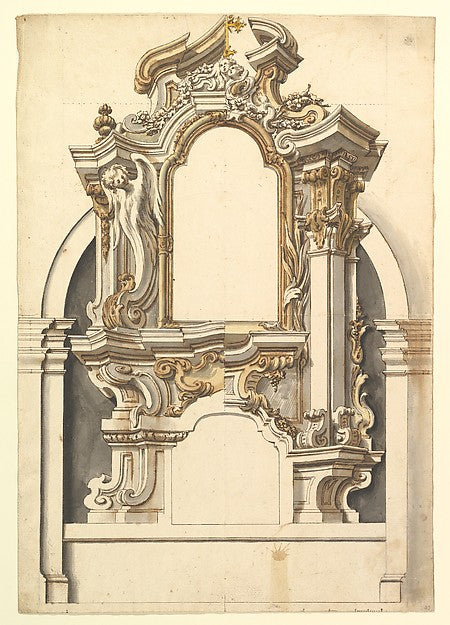 Two Alternate designs for an Altar. 1700–1780-Anonymous,Itali,  Poster Print Wall Art