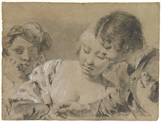 Feeding the Dog 1682–1754-Giovanni Battista Piazzetta,16x12"(A3) Poster