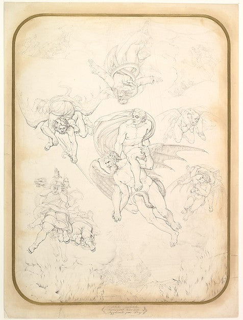 Last Judgment  after Michelangelo 1752–1824-Tommaso Piroli,16x12"(A3) Poster