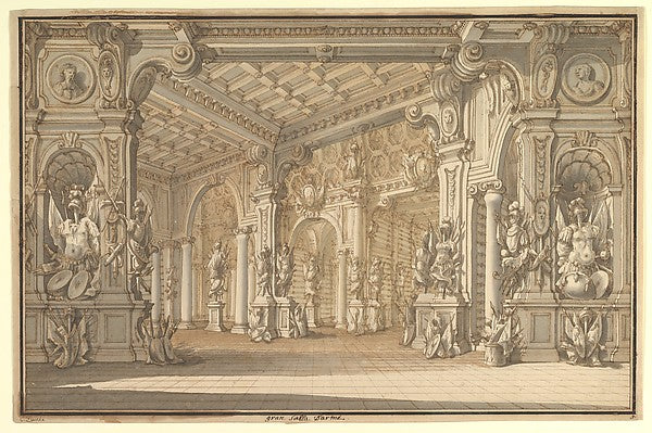 Design for a Stage Set 1728?–?1795-Carlo Zucchi the Younger ),  Poster Print Wall Art