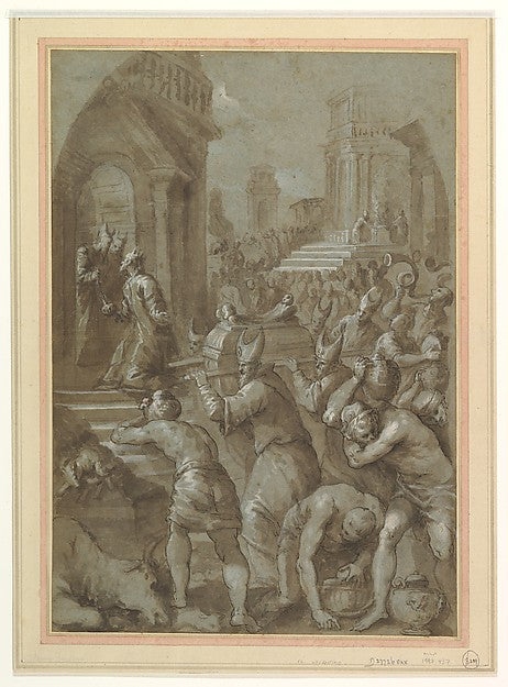 King Solomon Beholds the Ark of the Covenant Being Brought to,16x12"(A3) Poster