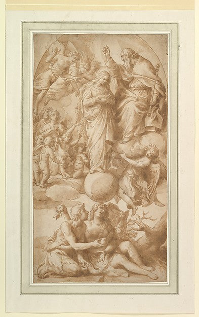 Allegory of the Immaculate Conception with the Fall of Man 157,  Poster Print Wall Art