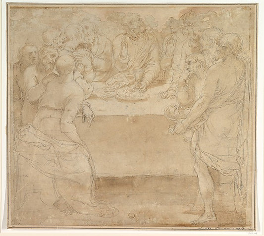 Last Supper 1550–1580-Anonymous, Italian, mid-16th cent, Tradi,16x12"(A3) Poster
