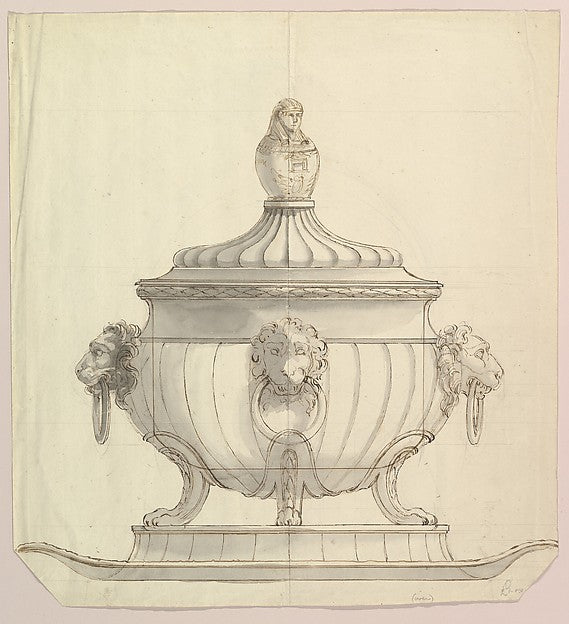 Design for a Tureen 19th cent-Anonymous,Italian,19th cent,  Poster Print Wall Art