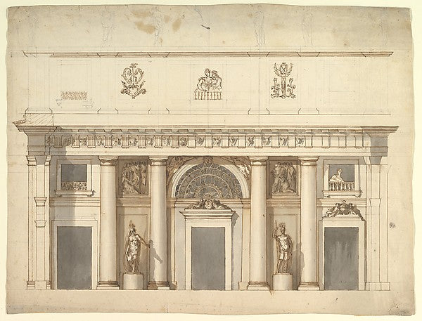 Elevation for a Portico of Doric Order late 18th–early 19th ce, Poster Print