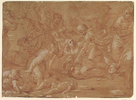Massacre of the Innocents 17th cent-Anonymous, Italian, 17th c,16x12"(A3) Poster