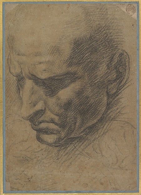 Head of a Man 16th cent-Anonymous, Italian, Roman, 16th cent,  Poster Print Wall Art