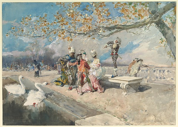 Masquerade mid-19th cent-Mariano Fortuny Marsal,  Poster Print Wall Art