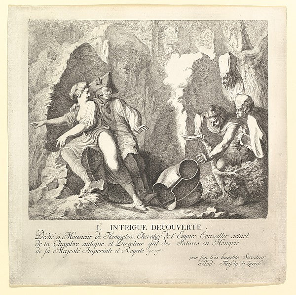 L'intrigue découverte-Rudolf Füssli ,  Poster Print Wall Art