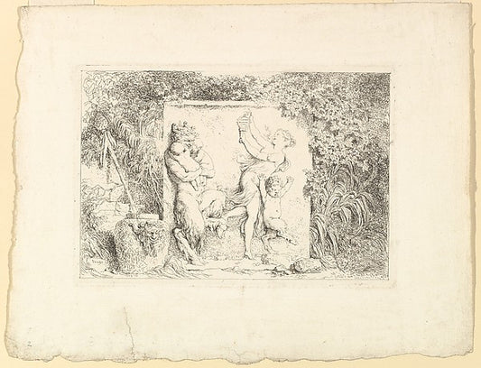 The Satyrs' Dance 1763-Jean Honoré Fragonard,16x12"(A3) Poster