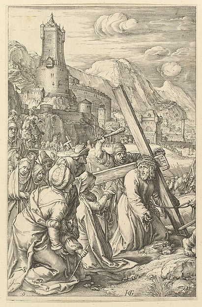 Christ Carrying the Cross  from The Passion of Christ c1598–16,16x12"(A3)Poster