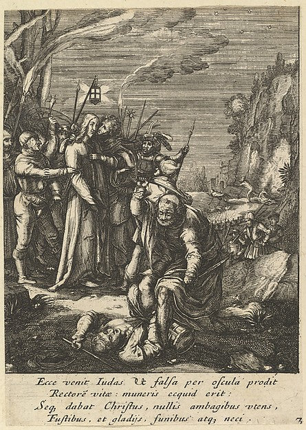 The Betrayal of Christ  from The Passion of Christ mid 17th ce,  Poster Print