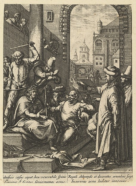 The Crowning with Thorns  from The Passion of Christ mid 17th ,  Poster Print