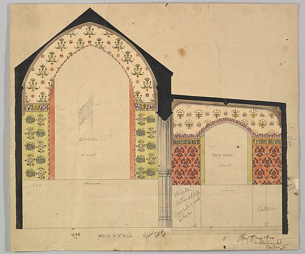 Southern Elevation of a church 1900-Ernest Geldart,  Poster Print Wall Art