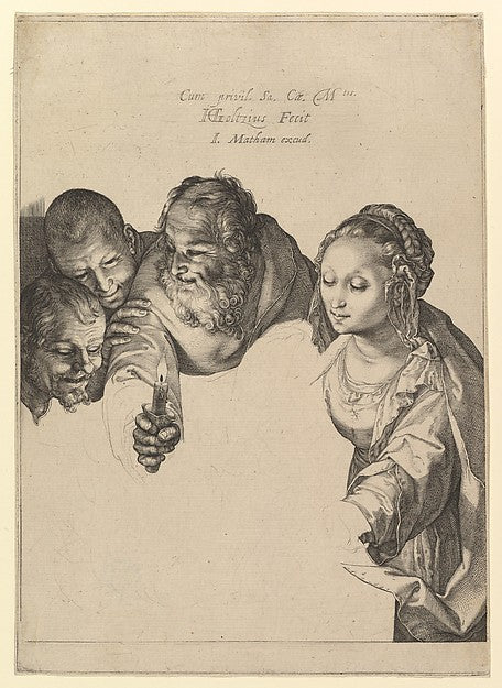 The Adoration of the Shepherds c1599-Hendrick Goltzius,  Poster Print Wall Art