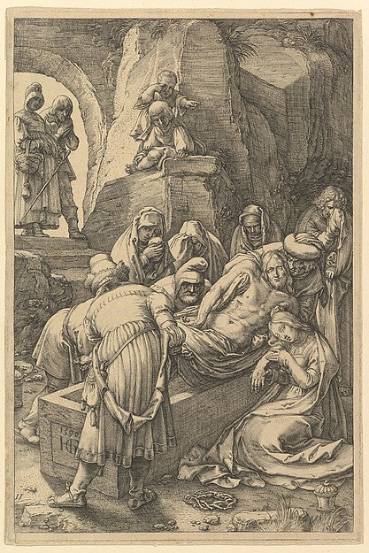 The Entombment  from The Passion of Christ 1596-Hendrick Goltz,  Poster Print