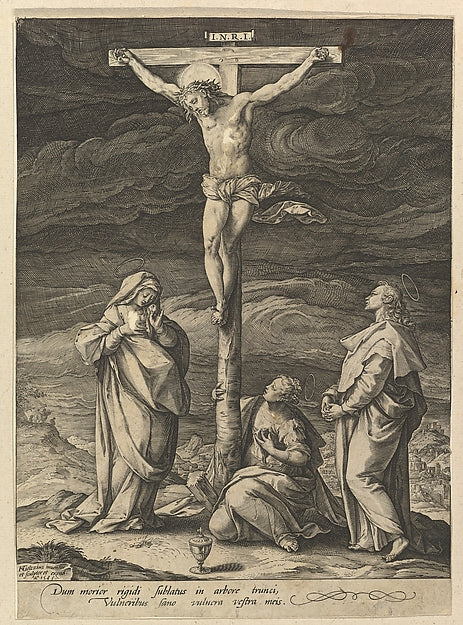 The Crucifixion 1585-Hendrick Goltzius ,  Poster Print