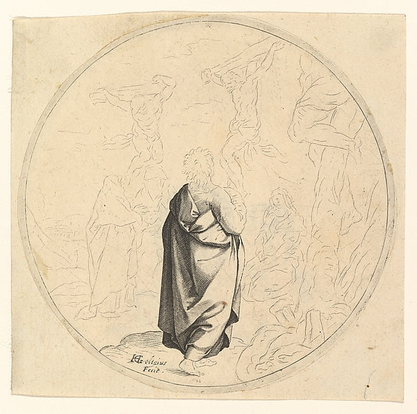 The Crucifixion c1590-Hendrick Goltzius ,  Poster Print