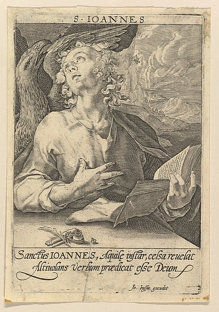 Saint John  from Christ and the Apostles c1590-Anonymous, Afte,  Poster Print
