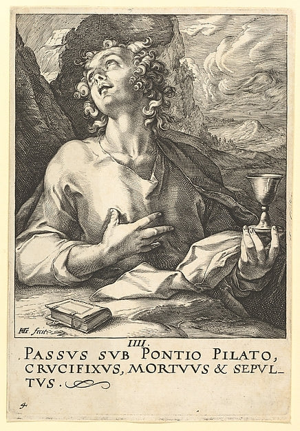St. John  from Christ  the Apostles and St. Paul with the Cree,  Poster Print