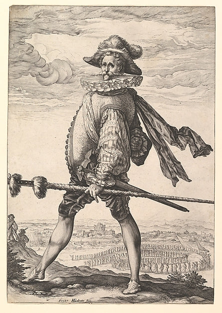 Captain of Infantry 1587-Hendrick Goltzius,  Poster Print Wall Art