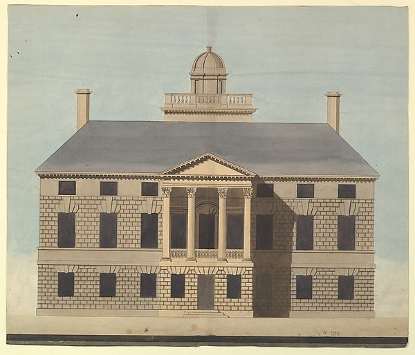 Album of Architectural Sketches and Drawings c1600 and c1840-C,  Poster Print Wall Art