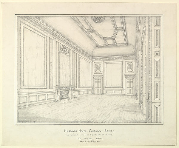 Harcourt House Cavendish  Square  The Dining Room 1880-Henry H,  Poster Print Wall Art