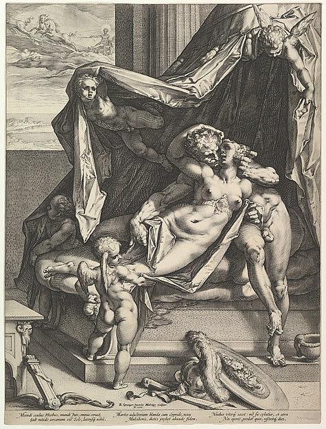 Mars and Venus 1588-Hendrick Goltzius, Poster Print
