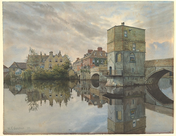 St. Ives Bridge  St. Ives  Huntingdonshire 1895-William Fraser,  Poster Print Wall Art
