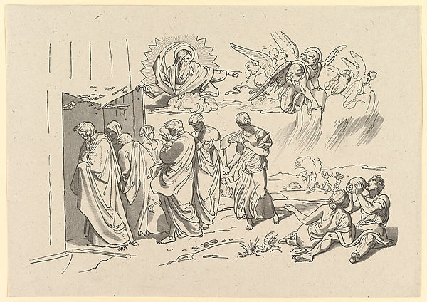 Gods Summons Noah and His Family into the Ark 1827-Joseph von ,16x12