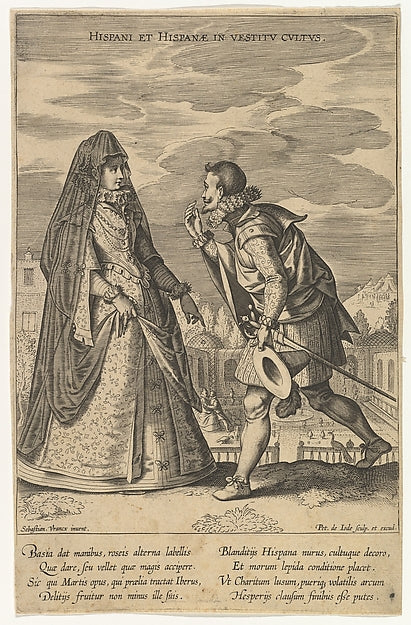 Hispani et Hispanae in Vestitu Cultus  from Fashions of Differ,  Poster Print Wall Art