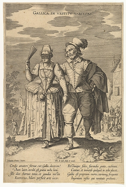 Gallica in Vestitu Varietas  from Fashions of Different Nation,  Poster Print Wall Art