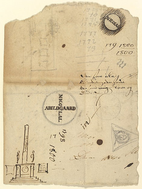 Notes with a studies for the Column of Liberty  c1791-Nicolai , Poster Print