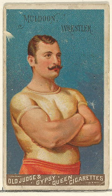 :Muldoon Wrestler from the Goodwin Champion series for Old Judge and Gypsy Queen Cigarettes 1888, vintage artwork, 16x12