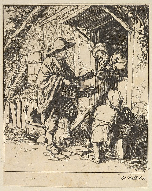 Eyeglass Merchant 1610–85-After Adriaen van Ostade ,  Poster Print