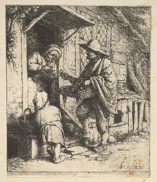 The Spectacle Seller 1610–85-Adriaen van Ostade ,  Poster Print
