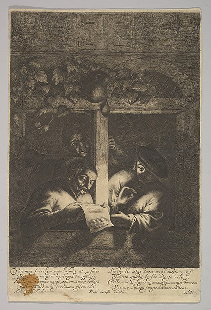 Singers at the Window 1610–85-After Adriaen van Ostade ,  Poster Print
