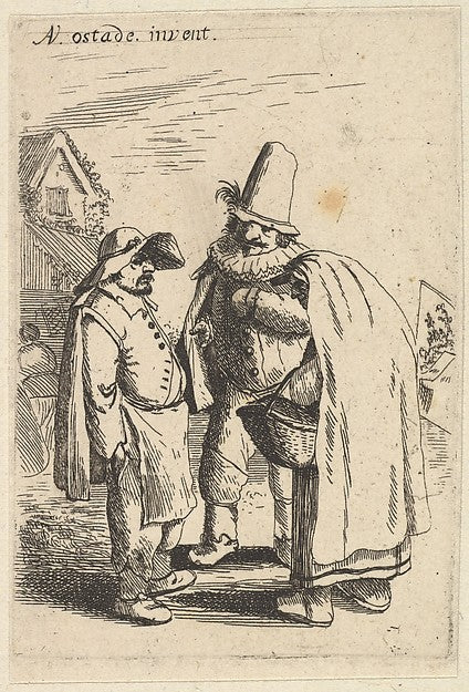 Grotesque Figures 1610–85-After Adriaen van Ostade ,  Poster Print