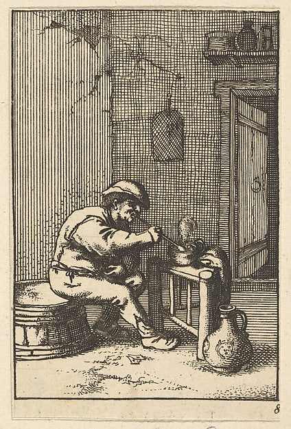 Smoker  1610–85-After Adriaen van Ostade ,  Poster Print