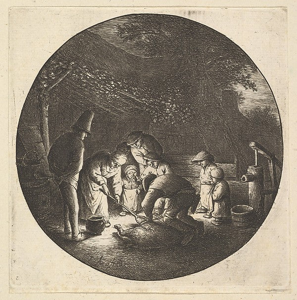 Pork Butcher 1610–85-Adriaen van Ostade ,  Poster Print