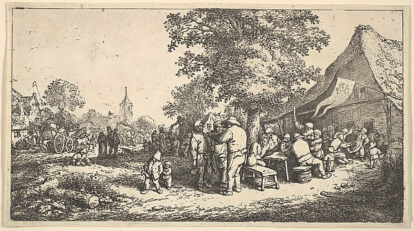 The Kermess Under the Great Tree 1610–85-Adriaen van Ostade ,  Poster Print