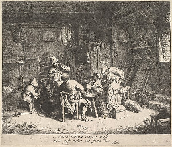 The Taste 1610–85-Adriaen van Ostade ,  Poster Print