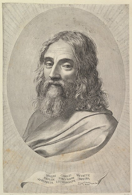 Bust of St. Joseph in an Oval-Claude Mellan ,  Poster Print