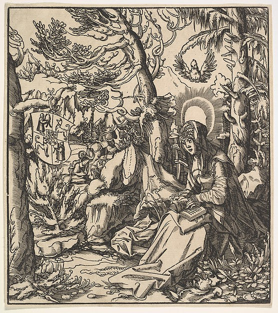 Leonhard Beck:Saint Ita  from the Habsburg Saints 1516–18-16x12"(A3) Poster