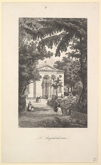 Amphitheater of the Botanical Gardens  Paris 1842-Charles-Fran,  Poster Print Wall Art
