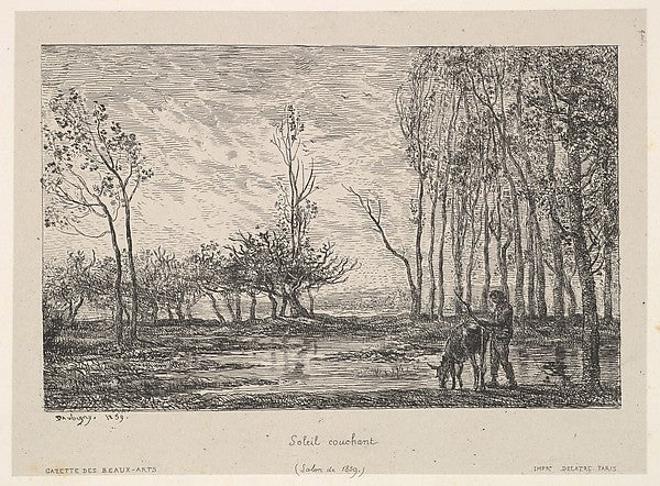 Sunset 1859-Charles-François Daubigny,  Poster Print Wall Art